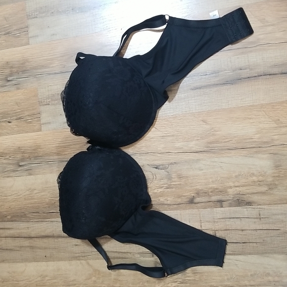 LAURA ASHLEY Black Lace Molded Cup Underwire Bra - 42D - Picture 7 of 13